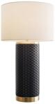 Invicta Lampa de masa ELEGANCIA 70cm, ceramica negru-auriu, cu abajur alb (46010)