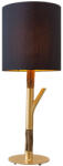 Invicta Lampa de masa JEWELRY 75cm, cadru sustinut, culoare auriu-natural , abajur negru (45896)