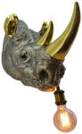 Invicta Lampa de perete aurie RHINO 40cm sculptura de rinocer , lucrata manual (48004)