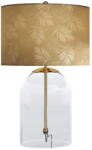 Invicta Lampa de masa CLASSICO 50cm abajur alb auriu sticla transparenta (46012)