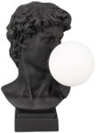 Invicta Lampa de masa neagra, DAVID bust 30cm cu glob (48057)