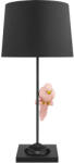 Invicta Lampa de masa WILDLIFE 75cm, neagra cu papagal roz (44815)