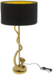 Invicta Lampa de masa COBRA 110cm, aurie cu abajur negru (45744)