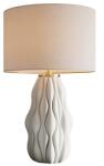Invicta Lampa de masa ELEGANCIA 65cm, ceramica alb-auriu, cu abajur alb (46011)
