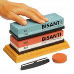 Bisanti Késélező Vízkő Konyhai Kések Élezéséhez Készlet (BISANTI OSTRZAŁKA 400/1000 3000/8000 TOPÓR)
