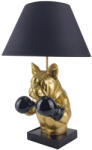 Invicta Lampa de masa aurie, BULLDOG 55cm, abajur negru (48023)