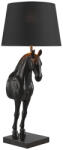 Invicta Lampa de masa BLACK BEAUTY 75cm neagra, sculptura cal (45665)
