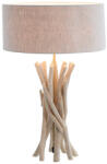 Invicta Lampa de masa WILD NATURE 62cm, din lemn plutitor natural cu abajur din in (38154)