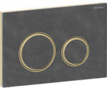 Geberit Clapeta actionare dubla rezervor wc, ardezie Mustang cu inel de design alama, Geberit Sigma50 (115.652.JM.1)