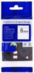 PRINTLINE Bandă compatibilă PRINTLINE cu Brother TZE-611, TZ-611, 6mm, imprimare neagră/fond galben