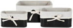 PROGARDEN Coșuri de depozitare set 3 bambus / textil KO-MA1000050