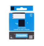 PRINTLINE Bandă compatibilă PRINTLINE cu DYMO, 45010 S0720500, 12mm, 7m, imprimare neagră/suport transparent, D1
