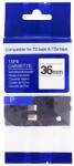 PRINTLINE bandă compatibilă cu Brother TZE-261, TZ-261, 36mm, imprimare neagră/suport alb