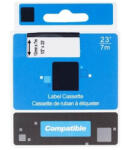 PRINTLINE Bandă compatibilă PRINTLINE cu DYMO 45022, S072062, 12mm, 7m, imprimare neagră/suport argintiu, D1