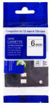 PRINTLINE bandă compatibilă cu Brother HSe-211, 6mm, imprimare neagră/ fond alb, tub termocontractabil