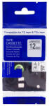 PRINTLINE Bandă compatibilă PRINTLINE cu Brother TZE-631, TZ-631, 12mm, imprimare neagră/fond galben