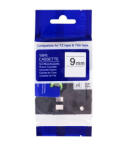 PRINTLINE Bandă compatibilă PRINTLINE cu Brother TZE-S521, 9mm, imprimare neagră/suport albastru, extra adezivă
