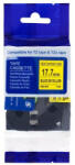 PRINTLINE Bandă compatibilă PRINTLINE cu Brother HSe-641, 18mm, imprimare neagră/ fond galben, tub termocontractabil