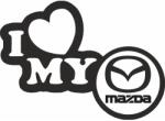Image Autómatrica, IMAGE, Imádom a MAZDA-mat, fekete, 23 x 17 cm (STICKIMG2969)