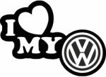 Image Autómatrica, IMAGE, I love my VOLKSWAGEN, fekete, 23 x 17 cm (STICKIMG3057)