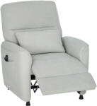 HOMCOM Fotoliu Relax Electric cu Masaj și Încălzire, Silențios, Reclinabil 150° în Cinilă cu Pernă, Funcție de Memorie, 2 Telecomenzi, Suport pentru Picioare pentru Living și Birou, Gri | Aosom Romania (700-