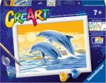 Ravensburger Set de pictură pe numere Ravensburger CreArt - Delfini încântători (20073)