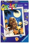 Ravensburger Kit de vopsea după număr Ravensburger CreArt - Bufniță noaptea (7023711)