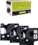 KkvoGmle Set 3 x Banda 19mm x 7m imprimanta etichete negru/alb S0720830 45803 (pellabel45803)