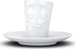 FiftyEight Set ceasca de cafea si farfurie FiftyEight 80 ml Portelan Alb (t021201) Pahar