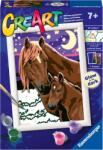 Ravensburger Set de pictură pe numere Ravensburger CreArt - Caii în noapte (23565)