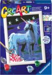 Ravensburger Set de pictură pe numere Ravensburger CreArt - Unicorn și stele (23566)