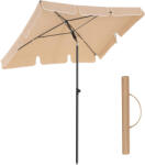 Brius Umbrela terasa gradina sau plaja, inclinare 2 directii, protectie UV UPF 50+, 180x125 cm, maro taupe (EZ-GPU180K01)