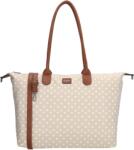 Charm London Buckingham 22521 Dots wit op taupe Geanta, rucsac laptop