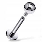  Titán ezüst Labret Piercing belső menet 1, 6/14/4mm Astm F136 G23 helix
