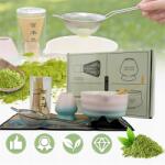 Bedee Bambusz Matcha Edénykészlet Tállal És Habverővel Otthoni Használatra (Zestaw do parzenia herbaty matcha)