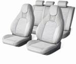 AVEX Set huse scaune auto Premium, model BLAZE Luxor, design Sportiv, universale, ergonomice, Piele Ecologica cu insertii textile, culoare Crem/Gri (AVX-USVG60)