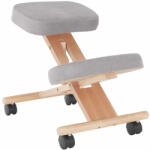  Ergonomikus térdelőszék, szürkésbarna Taupe/bükkfa, FLONET (0000279428)