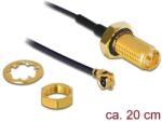 Delock antenna kábel RP-SMA csatlakozóelem> MHF /U. FL-LP-068 Kompatibilis dugó 200 mm 1.13 Menet hos (88746)
