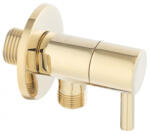 Ferro Robinet coltar cu cartus ceramic si maneta metalica rotunda Z296-G 1/2x1/2 (Z296-G)