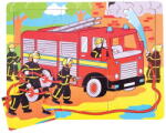 Bigjigs Toys Puzzle Incastru BigJigs Toys Pompieri in misiune 9 piese +2 ani (ED154813) Puzzle