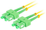 Lanberg Cablu optic de conectare LANBERG SM SC/APC-SC/APC duplex 1m LSZH G657A1 diametru 3mm, culoare galbenă (FO-SASA-SD11-0010-YE)