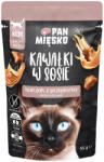 Pan Mięsko PAN MIĘSKO Bucăți în sos Pui cu prepeliță 85 g pentru pisici