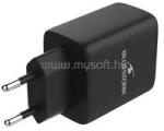 Bluestork Hálózati töltő - PW-65-CCA-B (2xUSB-C, USB-A, 65W, 2m kábel, fekete) (PW-65-CCA-B) (PW-65-CCA-B)