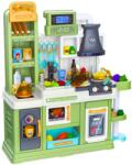 LEAN Toys 28019 Interaktív játék konyha, 64 részes - víz, gőz és színváltó ételek, zöld