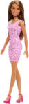 Mattel Barbie barna hajú baba rózsaszín ruhában (JLG05) - morzsajatekbolt