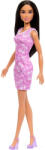 Mattel Barbie fekete hajú baba lila ruhában (JLG08) - morzsajatekbolt