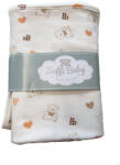Soffi Baby Baby takaró pamut dupla Maci és szívecske 80x100cm - babamarket