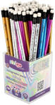 STRIGO Set 72 Creioane HB Strigo SSC359 cu radiera, corp holografic (SSC359-72)