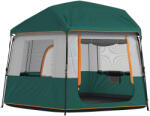 Outsunny Cort de camping pentru 4-6 persoane, stabil, impermeabil 3000mm, cort familial cu acoperire superioară detașabilă, protecție UV30+, verde | Aosom Romania (A20-574V00GN) Cort