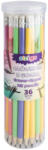 STRIGO Set 36 Creioane Strigo SSC150 HB cu radiera, Pastel (SSC150-36)